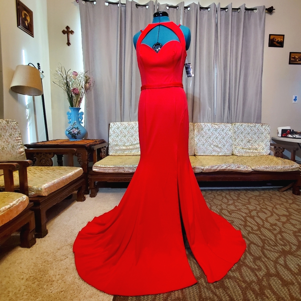 NWT Star Fox Red Evening Dress Size L